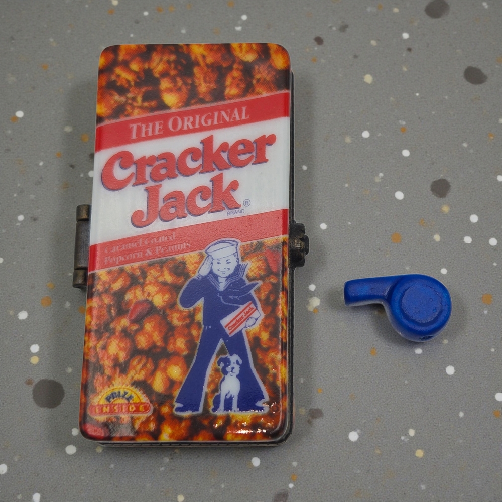 Cracker Jack Porcelain Hinged Box Orig. Whistle Borden | Midwest of Cannon Falls